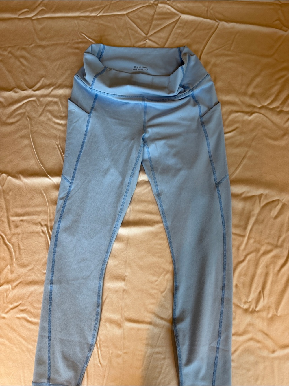 Fabletics Light Blue High-Waist Performance Leggings
